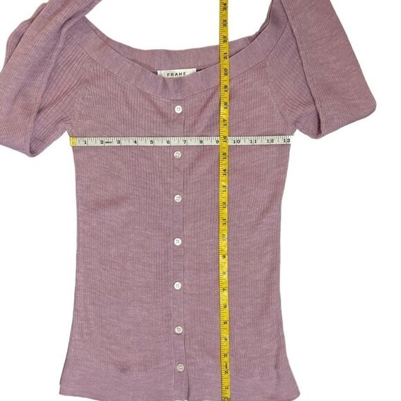 Frame Revolve Off the Shoulder Lilac Cardigan Sweater Size Medium New MSRP 280 - Picture 5 of 8